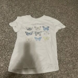 Forever 21 Kids White Butterfly Tee